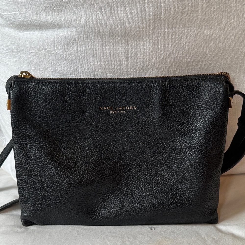 Marc Jacobs Black Pebbled Leather Crossbody